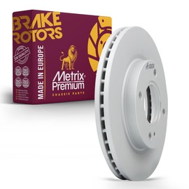 Metrix Premium Chassis Parts - Front Coated Vented Vented Disc Brake Rotor Fits Ford Fiesta, Ford Figo, Ford Fiesta Ikon, Replacement 09.A968.21, Made in Europe