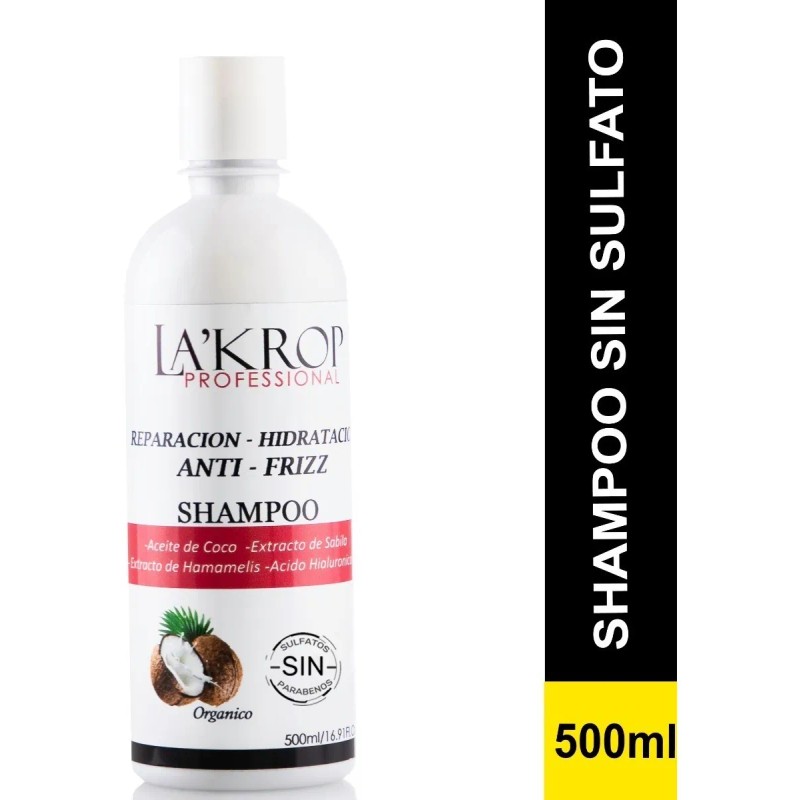 Shampoo Sin Sulfato 500ml Serum Capilar Reparador 125ml Kit