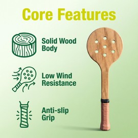 Wooden Tennis Racquet Wooden Tennis Training Racket for Beginners