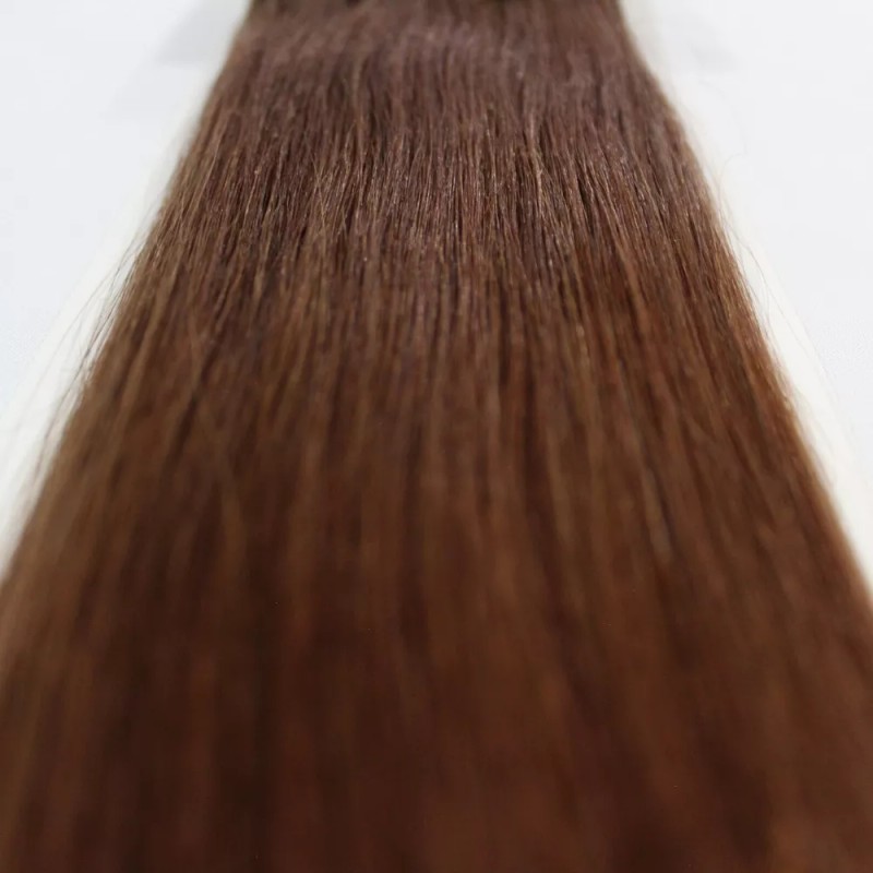 Remy Glamm Extensión Cortina Cabello 100% Natural Humano Remy Rojiza