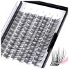 Natural Lash Clusters - 72pcs Wispy Eyelash Clusters, C Curl
