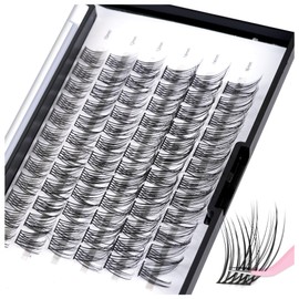 Natural Lash Clusters - 72pcs Wispy Eyelash Clusters, C Curl MIX Length Resuable DIY Lash Extensions,LANKIZ Individual Lashes for Beginners(NATURAL)