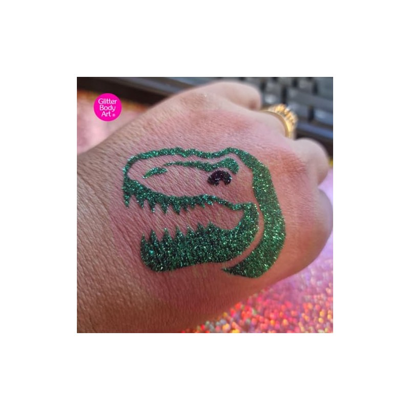 Dinosaur themed Glitter Tattoo Stencils - Perfect for kids temporary
