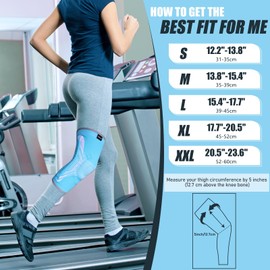 KUBAO Volleyball Knee Pads Adult Weight Lifting Knee Sleeves For Women Workout Knee Sleeves Men Squat Knee Sleeves Men Knee Pads For Snowboarding Knee Braces For Knee Pain Women Blue M