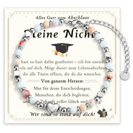 wynn's Graduation Gift for Girls, Graduation Bracelet, Graduation Gift for Girls, Daughter, Granddaughter, Niece, Sister, for Graduation, Bachelor Master's Degree, with Gift Box, Stainless Steel, No