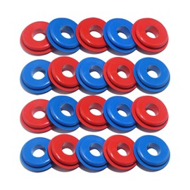 leechio 20 PCS Glad Hand Seals, Handshake Valve Gasket, Rubber Truck Non-slip Handle Seals, Hose Washers Modification Accessories Replacement, Suitable for Most Trailers and Trucks (Blue & Red)