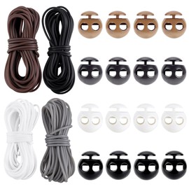 PH PandaHall 20 m Stitch Holder Barber Cord PVC Knitting Cord for Hairdressers with 24 Pieces 5.5 mm Hole Locks Stitch Markers for Crochet and Knitting