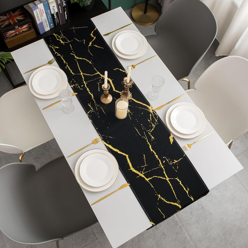 Spring Table Runner Modern Table Runner Linen Summer 33 x
