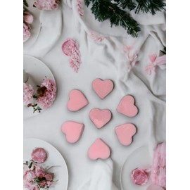 Soap Hearts, Vegan Soap with Aloe Vera, Guest Gift, Pack of 50 (Peony)