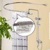 Shower Curtain Hooks Rustproof Stainless Steel Curtain Rings with Metal