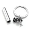 BOPREINA Cremation Jewelry Urn Keychain for Ashes Stainless Steel Tree