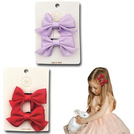 Small Bow Clips for Hair Bows for Women Girls Bow Knot Hair Clip Mini Bowknot Hair Clip Set for 4 Hair Bow Barrette for Girls Hair Decorations with Bow