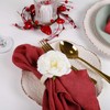 LogHog Handicraft Rose Flower Napkin Rings Set of 6,Hemp Rope