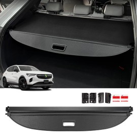 Powerty Compatible with Cargo Cover Buick Envision 2023 2022 2021 Accessories Rear Trunk Security Cover Shield Shade Luggage Cover Retractable Black Punch-Free