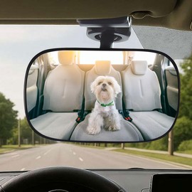 GAOLAOSY Car Rearview Mirror for Baby, Universal Adjustable Wide Angle Convex Clip-on Mirror for Car Seat Rear Facing, Safety Auto Interior Baby Mirrors for Viewing Rear Passengers