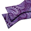 YOHOWA Mens Bow Tie Set with Lapel Pin Brooch Purple