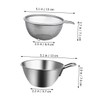 BIUDECO 1Set Stainless Steel Mixing Bowl with Handle Colander and