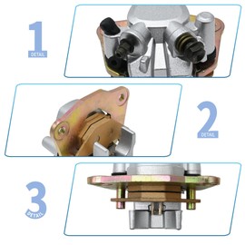 Hoypeyfiy Rear Brake Caliper with Brake Pads 69100-03GF0-999 Replacement for Suzuki ATV Vinson LT-A500F 2002-2007