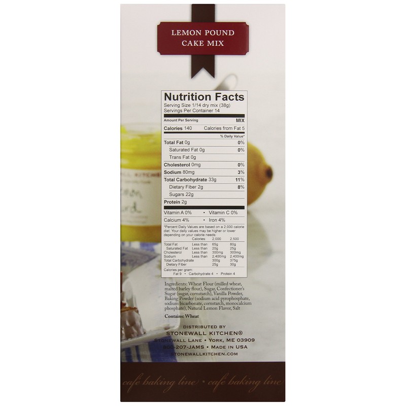 Stonewall Kitchen Lemon Pound Cake Mix, 19 ounce