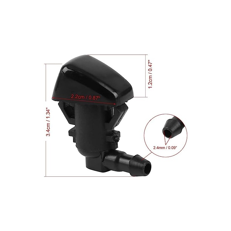 Unifizz 2 pcs Windshield Wiper Jet Nozzle for Dodge Nitro