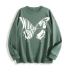 Want Love Butterfly Drip Graphic Crewneck Sweatshirt, US Warehouse, 6