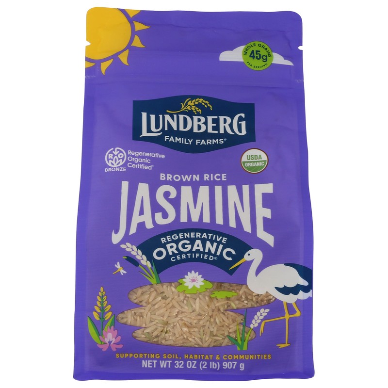 Lundberg Organic Jasmine Brown Rice – Long-Grain, Fluffy & Aromatic,