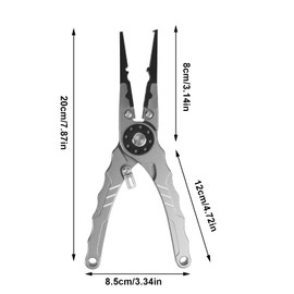 FUNANASUN Saltwater Fishing Pliers, Corrosion Resistant Coating Fishing Tool with Interchangeable Blade, Snap Ring Pliers, Fishing Line Cutter, Fishing Accessories for Men, Professional Fishermen