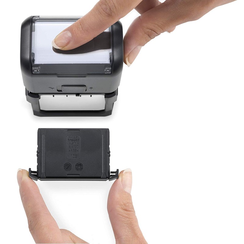 Trodat Printy 4750 Self-Inking Doctors Date Stamp with Vaccinated Text