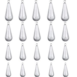 mohito 20pcs Weights Lead Sinker Fishing Drop Shot Rod Lead 5g/10g/15g/20g Fishing Sinker Fishing Accessory Set Weights 4 Specifications, Drop Shape