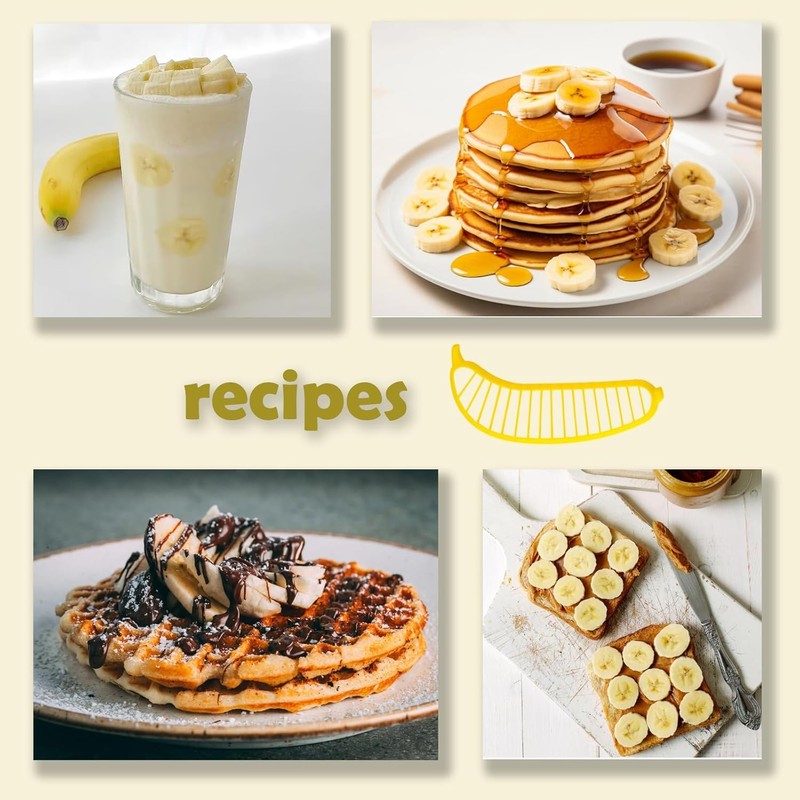 Banana Slicer Cutter, Banana Cutter Slicer Practical Kitchen Tool (Yellow,