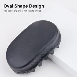 Hair Sponge, Rubber Curling Hair Brush Hair Sponge Barber Brush Washable Brush (Black, One size)