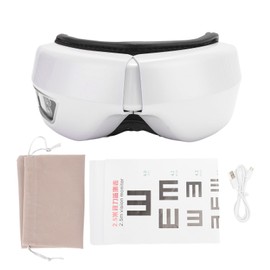 Eye Massager Rechargeable 38‑48℃ with Heat Bluetooth Music Eye Care Massager for Reducing Stress Improving Sleep Relaxing Dark Circle