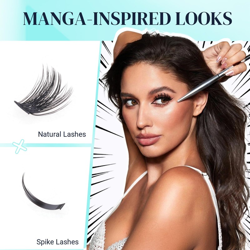 DF touchjoy Spike Lash Clusters Fluffy Cluster Eyelash Extensions with