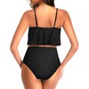 Tempt Me High Waisted Bikini Black Two Piece Swimsuits Tummy