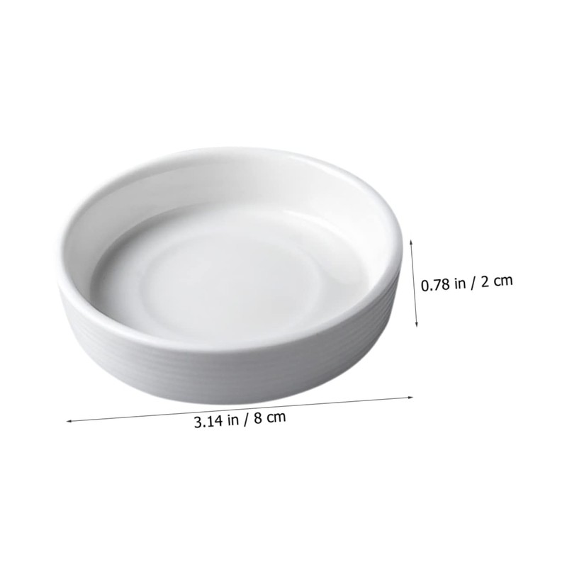 Ciieeo 4Pcs Ceramic Dipping Bowls Multi Function Spice Trays for