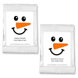 Snowman Winter Hot Chocolate, Hot Chocolate Bar, Cocoa Favors, Holiday Hot Chocolate Favors (Set of 24)