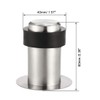 sourcing map Door Stopper Cylindrical Floor Mount Stop Brushed Stainless