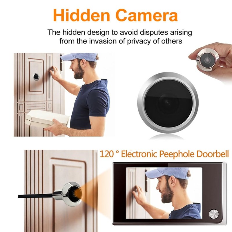 3.5 inch Digital Doorbell LCD 120 Degree Eye Electronic Peephole