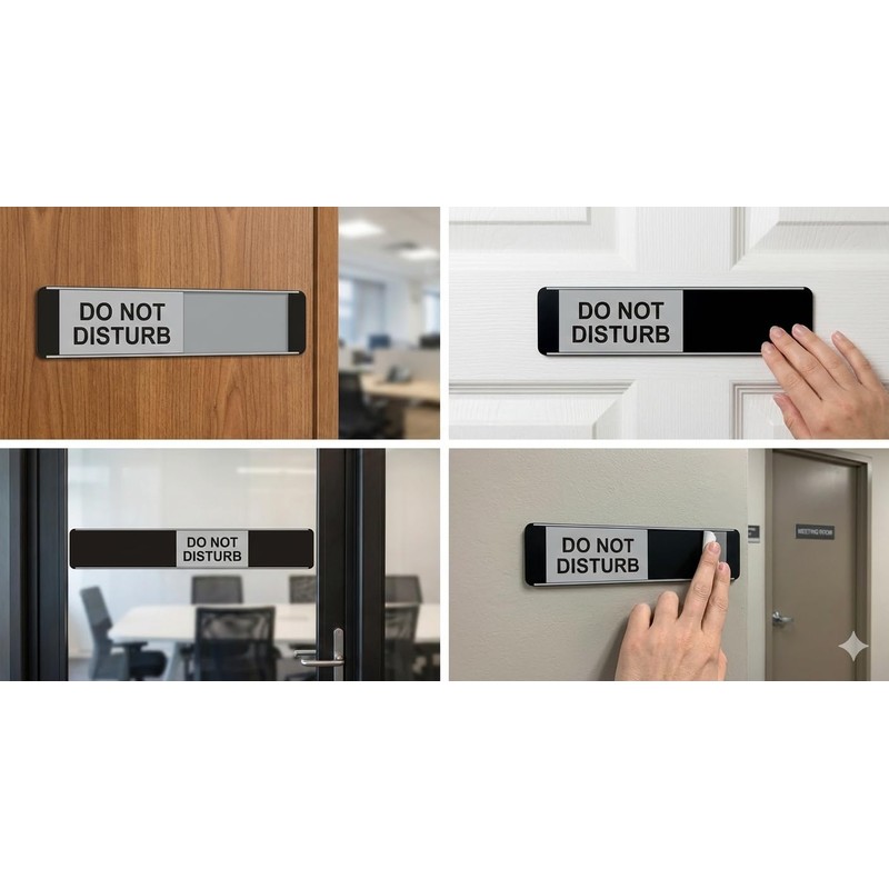 Seco Do Not Disturb/Blank Sliding Sign, 255mm x 52mm -