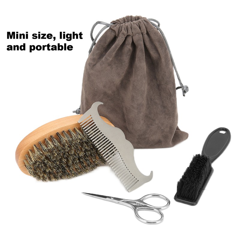 Beard Care Kit Retro Durable Portable Lightweight Beard Trimming Kit