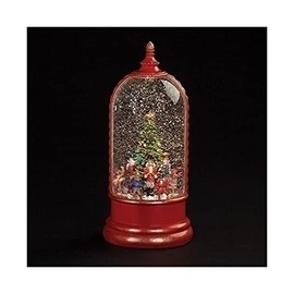 Christmas by Roman Inc., Confetti Lites Collection, 10.75" H LED Swirl Confetti Light Nutcracker, Lantern, Snow Globe, Holiday Home Décor, Santa, Cardinal, Nutcracker, Snowman, Reindeer (4x4x10)