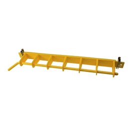 Mytee Products 6-Bay 16" E-Track Load Bar Holder for Semi Trucks, Trailers, Garages, Warehouses - Yellow Rack Center Storage Rack for Shoring Beams and Logistic Bars - Fits Horizontal & Vertical