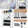 Lynkloft Storage Shelves with Wheels 6 Tier Wire Shelving Adjustable