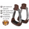 AMKA Western Stirrups Aluminium Western Stirrups Brown Leather
