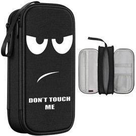 FINPAC Pencil Case - Large Capacity Pencil Case with 3 Compartments Pen Bag Pencil Case Pencil Bag School Pencil Case for School and Office, Don't Touch, pencil case
