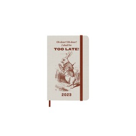 Moleskine Weekly Planner 2023, 12-Month Diary, Limited Edition Alice In Wonderland, Weekly Planner with Hard Cover and Elastic Closure, Pocket Size 9 x 14 cm, Colour Orange