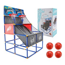 Artudatech Kid Dual Shot Basketball Arcade Game with 4 Balls Easy Quick Assembling Gift for Children Ages 15 and Up