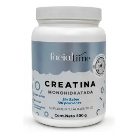Creatina Monohidratada Pura 500g Sin Sabor 100 Porciones Gym Pureza Pre-Workout 100 servicios entrenamiento