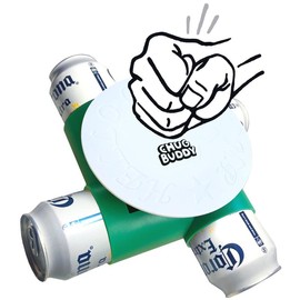 Chug Buddy 4-Can Beer Shotgunning Tool, 4-can Shotgun Tool for Beer/Soda, Beer Bong - Fits Slim/Regular Can Beer Shotgun, Drinking Accessories for Bachelor Party, Adults, Men, College
