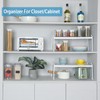 2 Pack Expandable Kitchen Cabinet Shelves Organizers, Stackable Adjustable Small